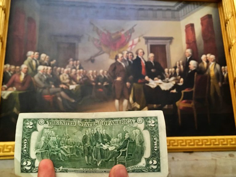 2 Dollar Note & Declaration of Independence The Currency Project
